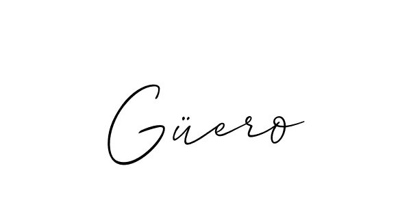 Create a beautiful signature design for name Güero. With this signature (Allison_Script) fonts, you can make a handwritten signature for free. Güero signature style 2 images and pictures png