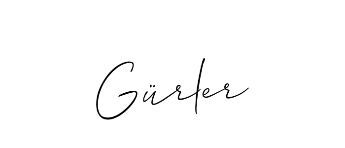 You should practise on your own different ways (Allison_Script) to write your name (Gürler) in signature. don't let someone else do it for you. Gürler signature style 2 images and pictures png