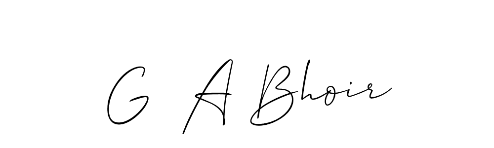 G  A Bhoir stylish signature style. Best Handwritten Sign (Allison_Script) for my name. Handwritten Signature Collection Ideas for my name G  A Bhoir. G  A Bhoir signature style 2 images and pictures png