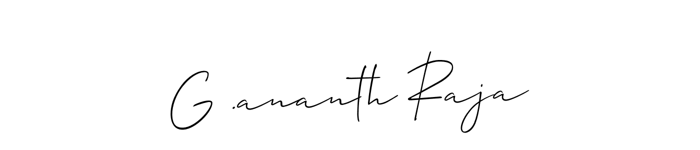 Also You can easily find your signature by using the search form. We will create G .ananth Raja name handwritten signature images for you free of cost using Allison_Script sign style. G .ananth Raja signature style 2 images and pictures png