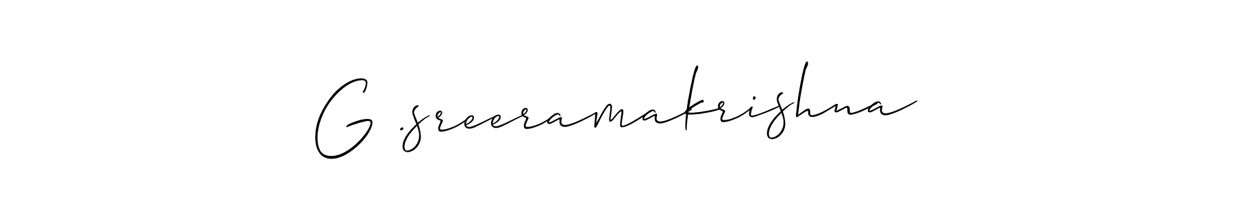 Make a beautiful signature design for name G .sreeramakrishna. With this signature (Allison_Script) style, you can create a handwritten signature for free. G .sreeramakrishna signature style 2 images and pictures png