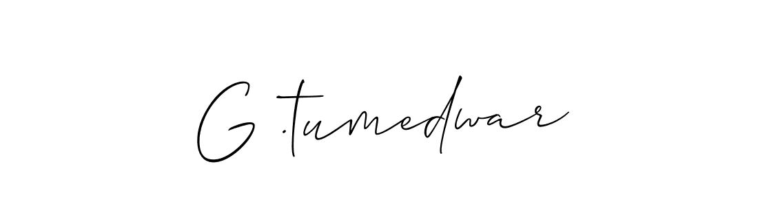 Allison_Script is a professional signature style that is perfect for those who want to add a touch of class to their signature. It is also a great choice for those who want to make their signature more unique. Get G .tumedwar name to fancy signature for free. G .tumedwar signature style 2 images and pictures png