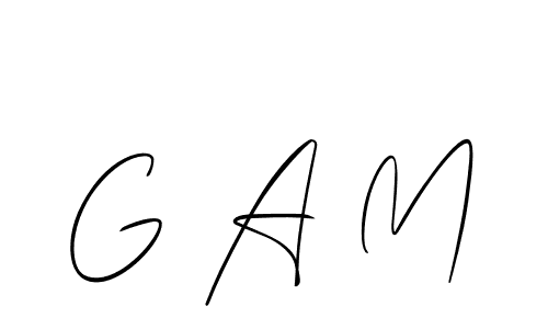 You should practise on your own different ways (Allison_Script) to write your name (G A M) in signature. don't let someone else do it for you. G A M signature style 2 images and pictures png