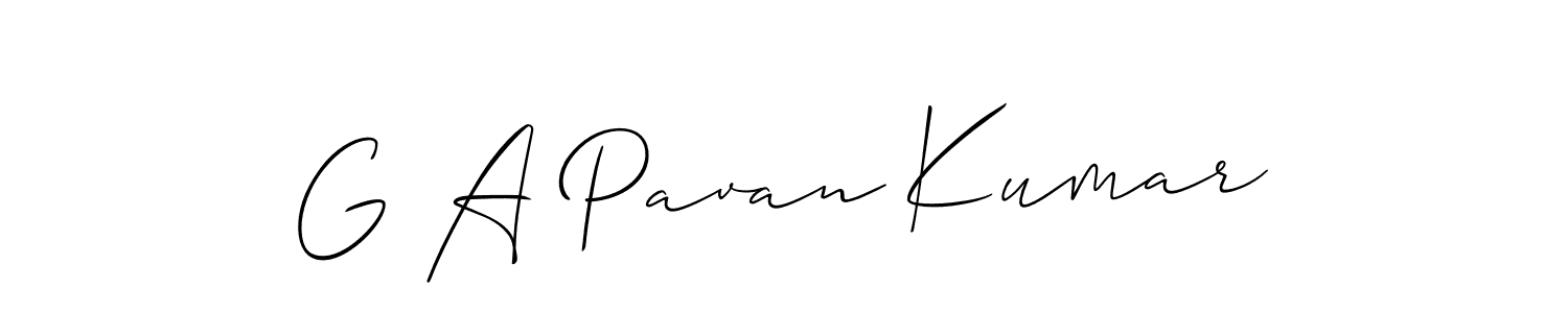 Allison_Script is a professional signature style that is perfect for those who want to add a touch of class to their signature. It is also a great choice for those who want to make their signature more unique. Get G A Pavan Kumar name to fancy signature for free. G A Pavan Kumar signature style 2 images and pictures png