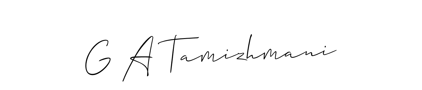 Once you've used our free online signature maker to create your best signature Allison_Script style, it's time to enjoy all of the benefits that G A Tamizhmani name signing documents. G A Tamizhmani signature style 2 images and pictures png