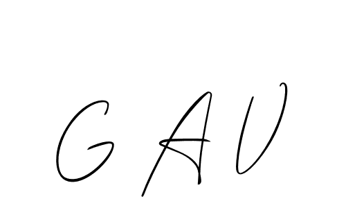 How to Draw G A V signature style? Allison_Script is a latest design signature styles for name G A V. G A V signature style 2 images and pictures png