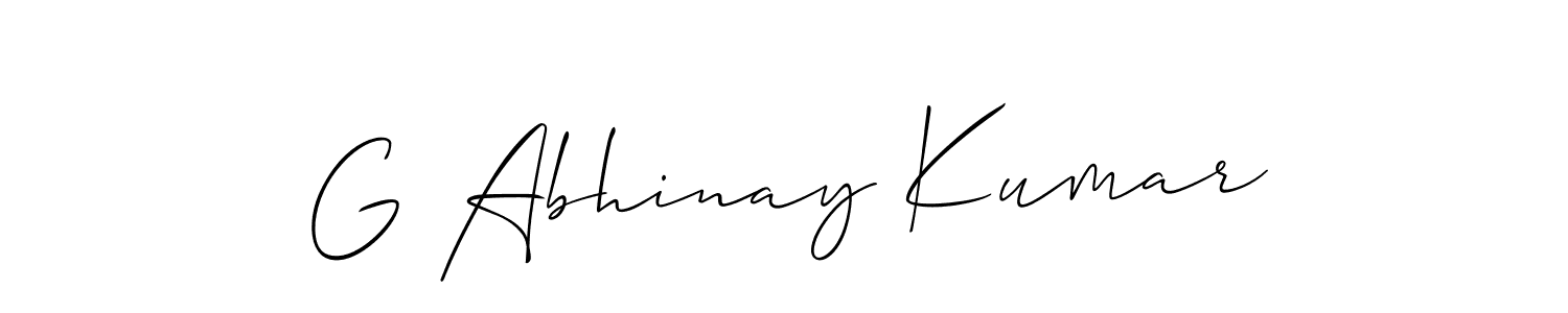 Use a signature maker to create a handwritten signature online. With this signature software, you can design (Allison_Script) your own signature for name G Abhinay Kumar. G Abhinay Kumar signature style 2 images and pictures png