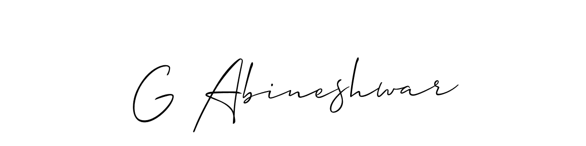 G Abineshwar stylish signature style. Best Handwritten Sign (Allison_Script) for my name. Handwritten Signature Collection Ideas for my name G Abineshwar. G Abineshwar signature style 2 images and pictures png