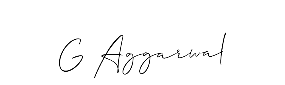 Design your own signature with our free online signature maker. With this signature software, you can create a handwritten (Allison_Script) signature for name G Aggarwal. G Aggarwal signature style 2 images and pictures png