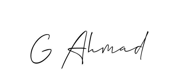 G Ahmad stylish signature style. Best Handwritten Sign (Allison_Script) for my name. Handwritten Signature Collection Ideas for my name G Ahmad. G Ahmad signature style 2 images and pictures png