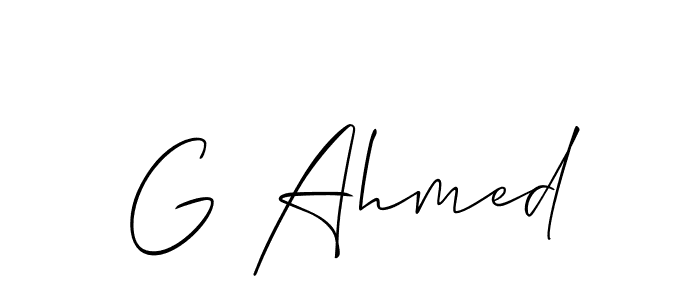G Ahmed stylish signature style. Best Handwritten Sign (Allison_Script) for my name. Handwritten Signature Collection Ideas for my name G Ahmed. G Ahmed signature style 2 images and pictures png