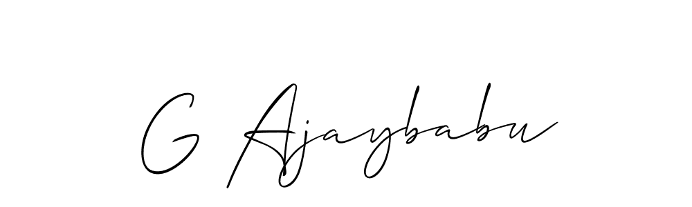 It looks lik you need a new signature style for name G Ajaybabu. Design unique handwritten (Allison_Script) signature with our free signature maker in just a few clicks. G Ajaybabu signature style 2 images and pictures png