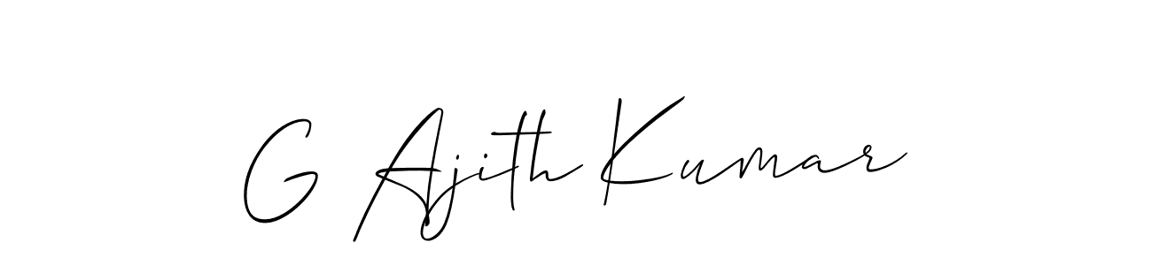 Also You can easily find your signature by using the search form. We will create G Ajith Kumar name handwritten signature images for you free of cost using Allison_Script sign style. G Ajith Kumar signature style 2 images and pictures png