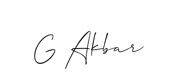 Best and Professional Signature Style for G Akbar. Allison_Script Best Signature Style Collection. G Akbar signature style 2 images and pictures png