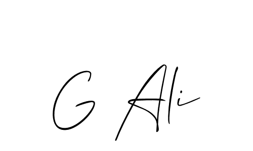 Make a beautiful signature design for name G Ali. With this signature (Allison_Script) style, you can create a handwritten signature for free. G Ali signature style 2 images and pictures png