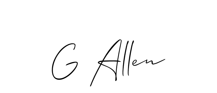 Design your own signature with our free online signature maker. With this signature software, you can create a handwritten (Allison_Script) signature for name G Allen. G Allen signature style 2 images and pictures png