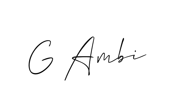 How to make G Ambi signature? Allison_Script is a professional autograph style. Create handwritten signature for G Ambi name. G Ambi signature style 2 images and pictures png