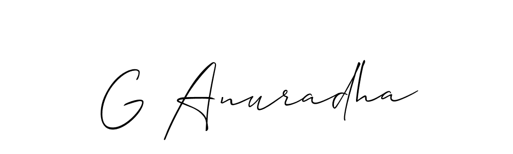 Once you've used our free online signature maker to create your best signature Allison_Script style, it's time to enjoy all of the benefits that G Anuradha name signing documents. G Anuradha signature style 2 images and pictures png