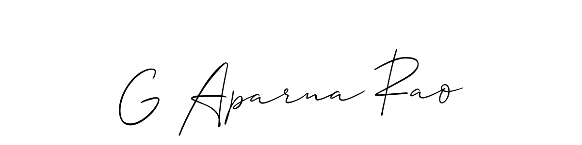 G Aparna Rao stylish signature style. Best Handwritten Sign (Allison_Script) for my name. Handwritten Signature Collection Ideas for my name G Aparna Rao. G Aparna Rao signature style 2 images and pictures png