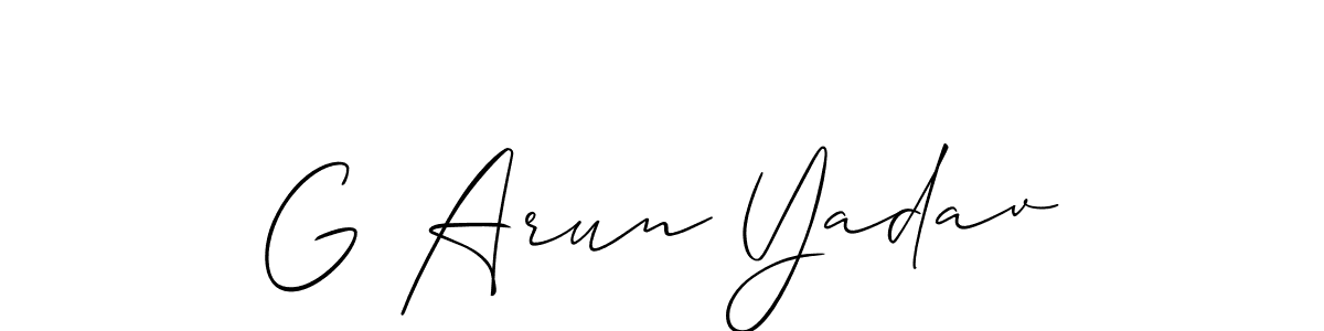 Once you've used our free online signature maker to create your best signature Allison_Script style, it's time to enjoy all of the benefits that G Arun Yadav name signing documents. G Arun Yadav signature style 2 images and pictures png