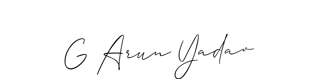 Once you've used our free online signature maker to create your best signature Allison_Script style, it's time to enjoy all of the benefits that G Arun Yadav name signing documents. G Arun Yadav signature style 2 images and pictures png