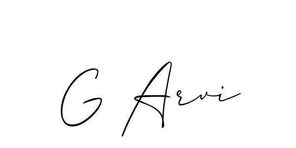 Make a beautiful signature design for name G Arvi. Use this online signature maker to create a handwritten signature for free. G Arvi signature style 2 images and pictures png