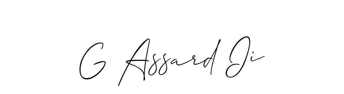 You should practise on your own different ways (Allison_Script) to write your name (G Assard Ii) in signature. don't let someone else do it for you. G Assard Ii signature style 2 images and pictures png