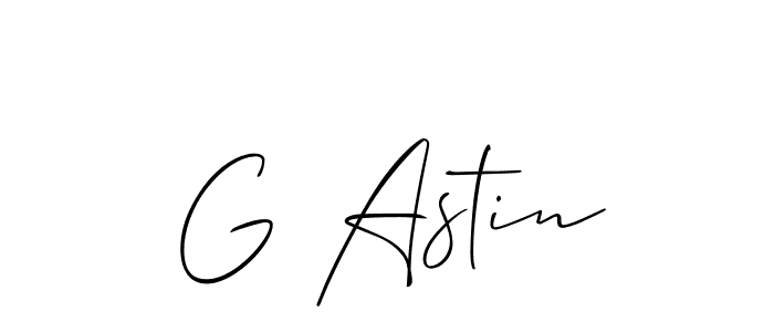 You should practise on your own different ways (Allison_Script) to write your name (G Astin) in signature. don't let someone else do it for you. G Astin signature style 2 images and pictures png