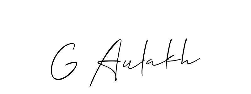 if you are searching for the best signature style for your name G Aulakh. so please give up your signature search. here we have designed multiple signature styles  using Allison_Script. G Aulakh signature style 2 images and pictures png