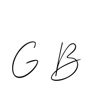 The best way (Allison_Script) to make a short signature is to pick only two or three words in your name. The name G B include a total of six letters. For converting this name. G B signature style 2 images and pictures png