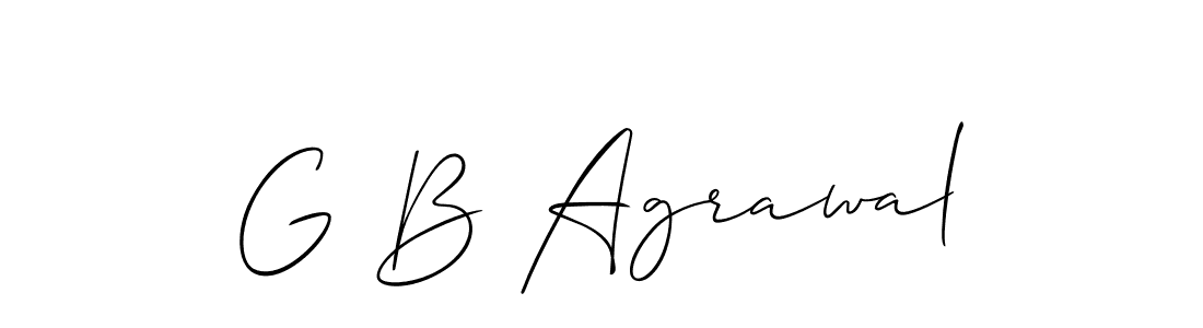 You should practise on your own different ways (Allison_Script) to write your name (G B Agrawal) in signature. don't let someone else do it for you. G B Agrawal signature style 2 images and pictures png