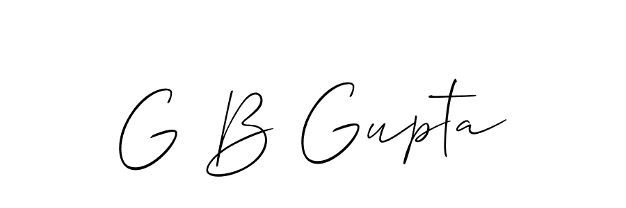 Also we have G B Gupta name is the best signature style. Create professional handwritten signature collection using Allison_Script autograph style. G B Gupta signature style 2 images and pictures png