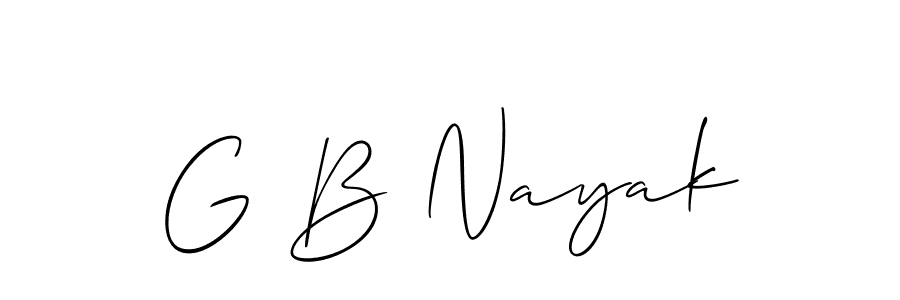 How to make G B Nayak signature? Allison_Script is a professional autograph style. Create handwritten signature for G B Nayak name. G B Nayak signature style 2 images and pictures png