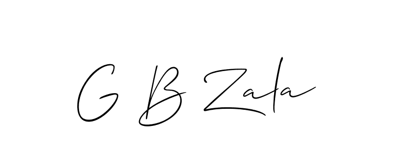 See photos of G B Zala official signature by Spectra . Check more albums & portfolios. Read reviews & check more about Allison_Script font. G B Zala signature style 2 images and pictures png