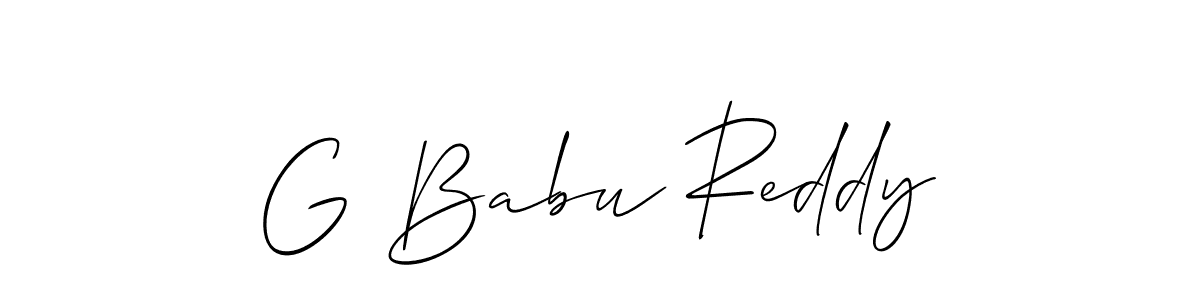 Allison_Script is a professional signature style that is perfect for those who want to add a touch of class to their signature. It is also a great choice for those who want to make their signature more unique. Get G Babu Reddy name to fancy signature for free. G Babu Reddy signature style 2 images and pictures png