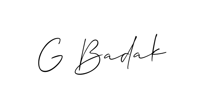 Make a beautiful signature design for name G Badak. Use this online signature maker to create a handwritten signature for free. G Badak signature style 2 images and pictures png