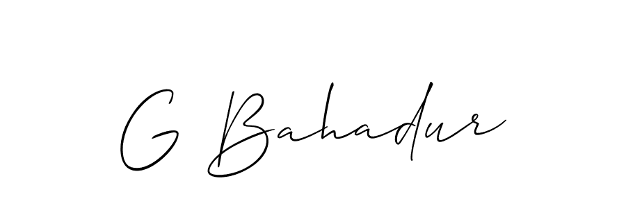 Also we have G Bahadur name is the best signature style. Create professional handwritten signature collection using Allison_Script autograph style. G Bahadur signature style 2 images and pictures png