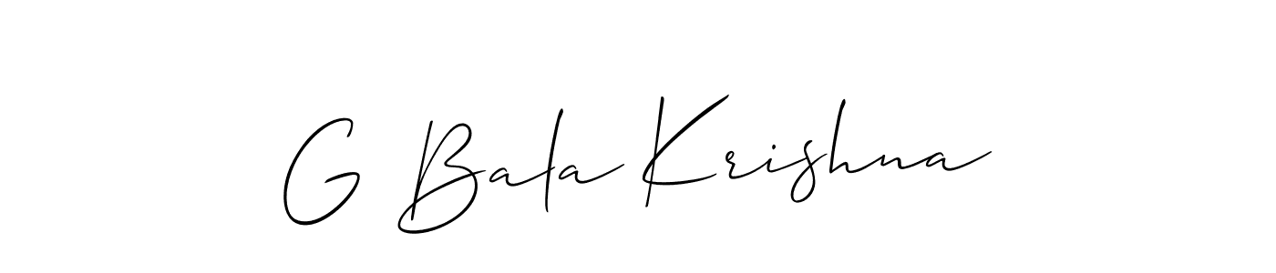 Also You can easily find your signature by using the search form. We will create G Bala Krishna name handwritten signature images for you free of cost using Allison_Script sign style. G Bala Krishna signature style 2 images and pictures png