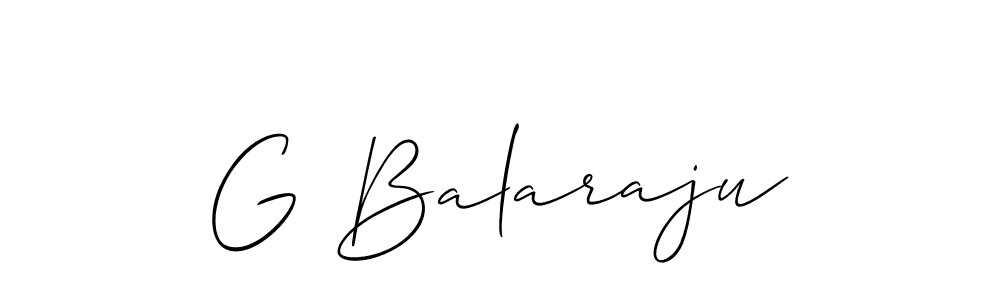 You should practise on your own different ways (Allison_Script) to write your name (G Balaraju) in signature. don't let someone else do it for you. G Balaraju signature style 2 images and pictures png