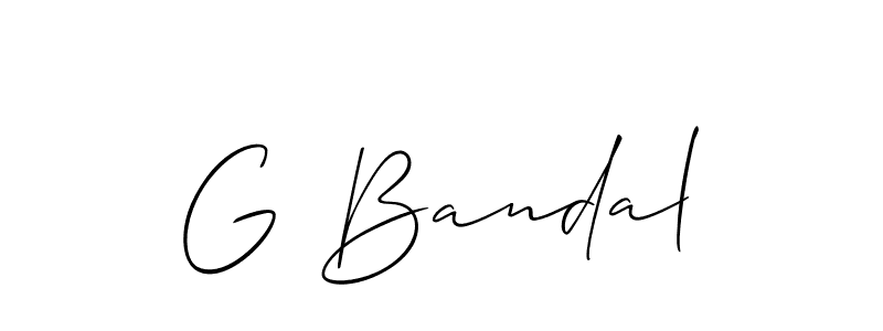 You should practise on your own different ways (Allison_Script) to write your name (G Bandal) in signature. don't let someone else do it for you. G Bandal signature style 2 images and pictures png