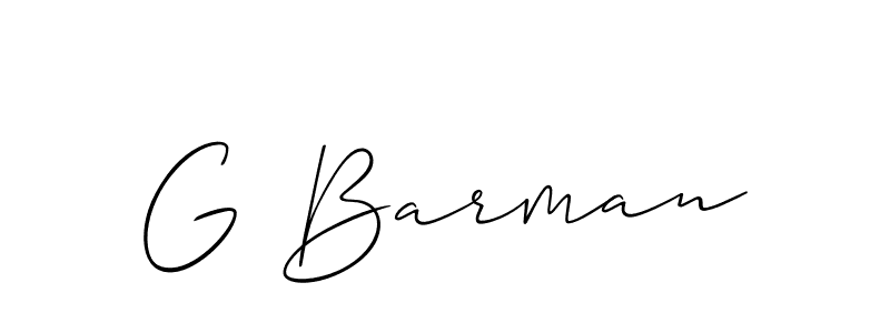 Check out images of Autograph of G Barman name. Actor G Barman Signature Style. Allison_Script is a professional sign style online. G Barman signature style 2 images and pictures png