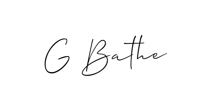 How to make G Bathe name signature. Use Allison_Script style for creating short signs online. This is the latest handwritten sign. G Bathe signature style 2 images and pictures png