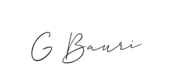 You should practise on your own different ways (Allison_Script) to write your name (G Bauri) in signature. don't let someone else do it for you. G Bauri signature style 2 images and pictures png
