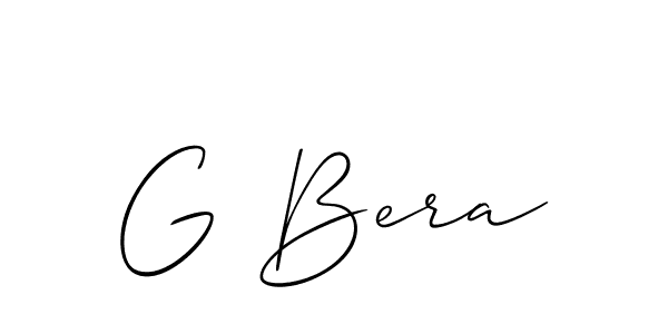 Best and Professional Signature Style for G Bera. Allison_Script Best Signature Style Collection. G Bera signature style 2 images and pictures png