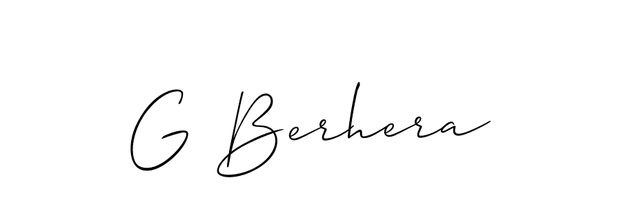 Make a beautiful signature design for name G Berhera. With this signature (Allison_Script) style, you can create a handwritten signature for free. G Berhera signature style 2 images and pictures png