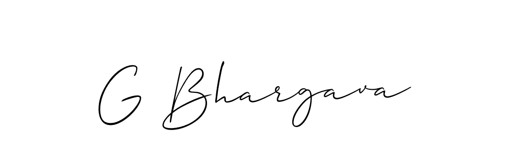 Design your own signature with our free online signature maker. With this signature software, you can create a handwritten (Allison_Script) signature for name G Bhargava. G Bhargava signature style 2 images and pictures png