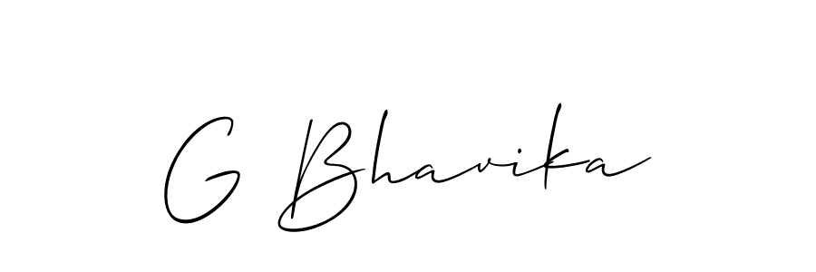 Create a beautiful signature design for name G Bhavika. With this signature (Allison_Script) fonts, you can make a handwritten signature for free. G Bhavika signature style 2 images and pictures png