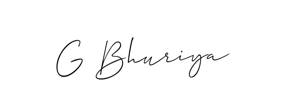 Best and Professional Signature Style for G Bhuriya. Allison_Script Best Signature Style Collection. G Bhuriya signature style 2 images and pictures png