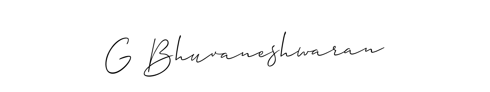Also we have G Bhuvaneshwaran name is the best signature style. Create professional handwritten signature collection using Allison_Script autograph style. G Bhuvaneshwaran signature style 2 images and pictures png