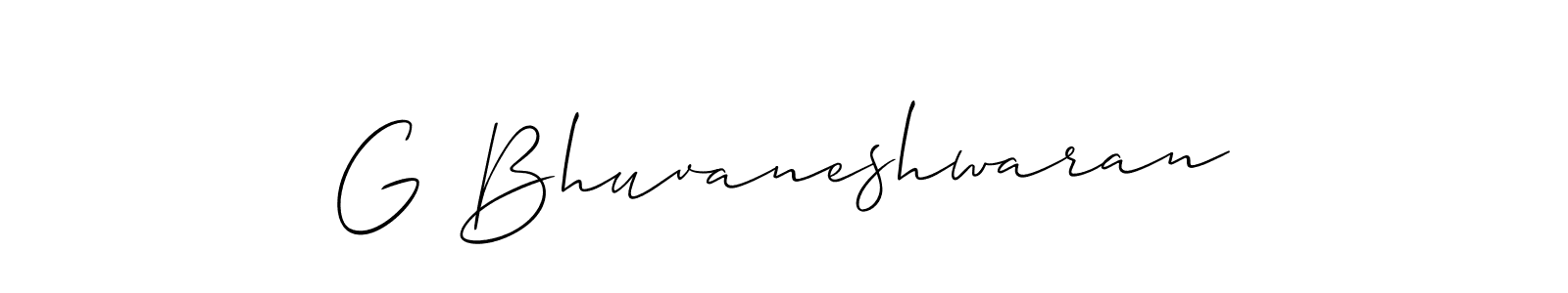 G Bhuvaneshwaran stylish signature style. Best Handwritten Sign (Allison_Script) for my name. Handwritten Signature Collection Ideas for my name G Bhuvaneshwaran. G Bhuvaneshwaran signature style 2 images and pictures png